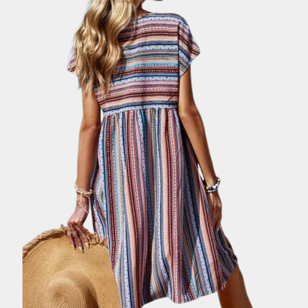 Striped summer dress made from soft fabric – Linae
