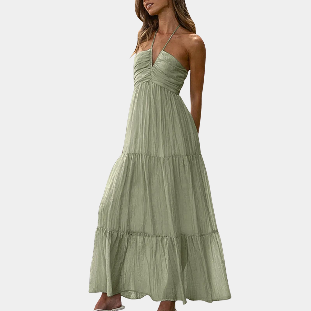 Long summer dress with halter-neck – Soraya