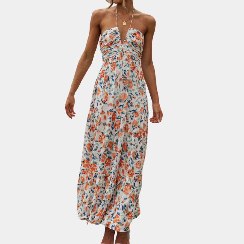 Long summer dress with halter-neck – Soraya