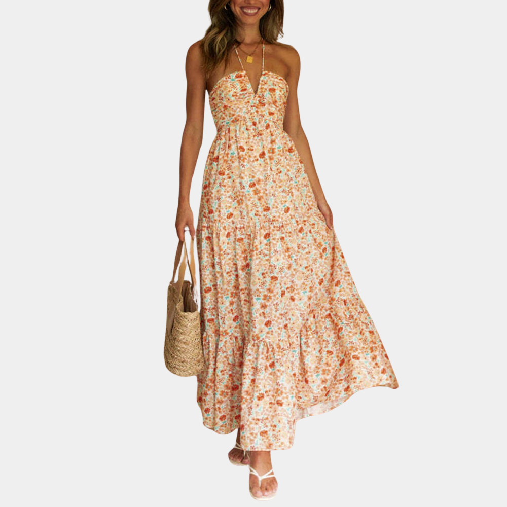Long summer dress with halter-neck – Soraya