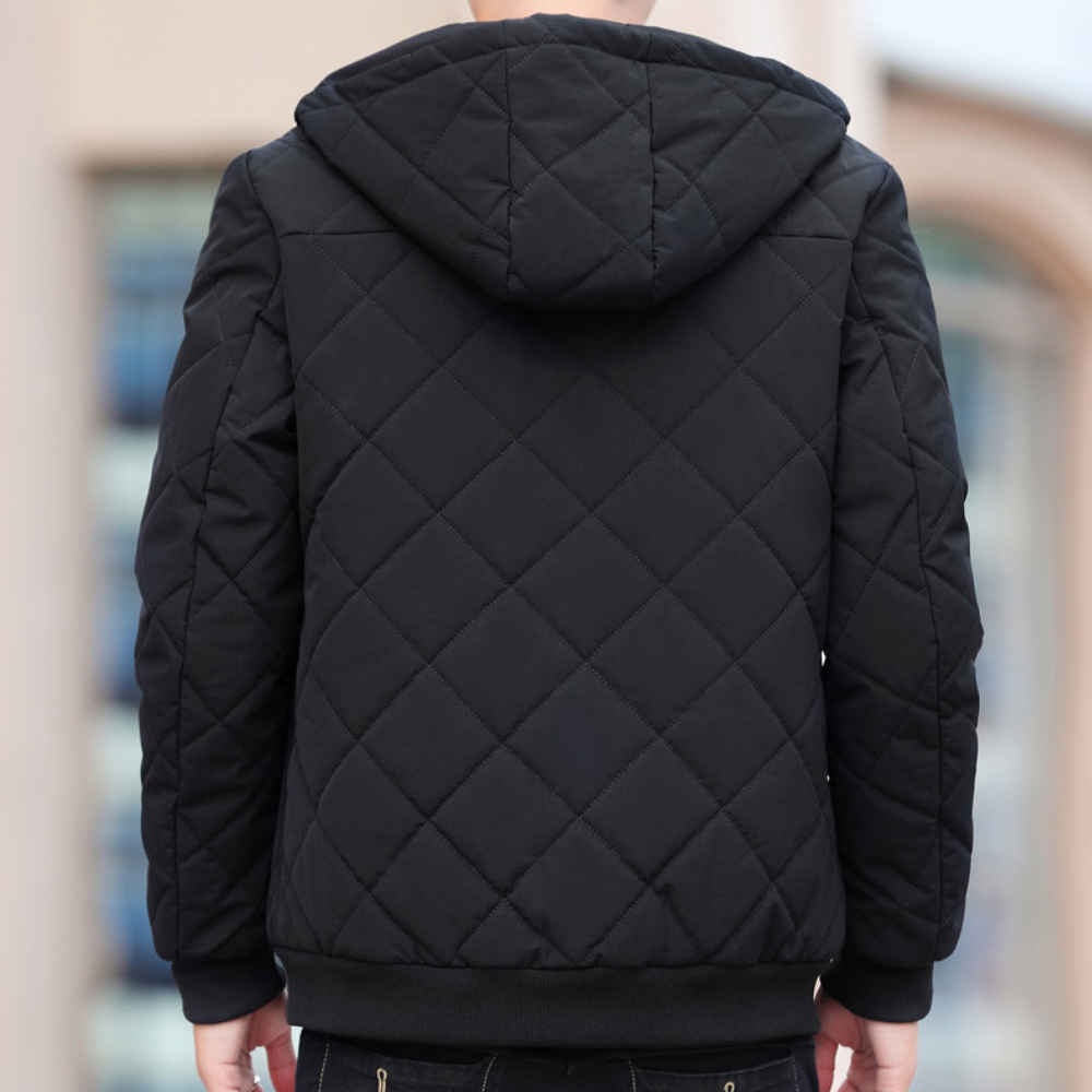 Quilted Men's Jacket with Hood – Dario