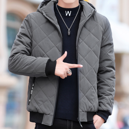 Quilted Men's Jacket with Hood – Dario