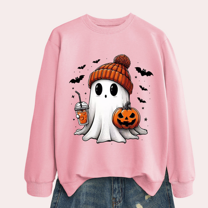 Ladies Halloween Sweatshirt with Ghost Print – Liora