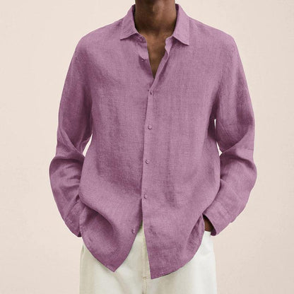 Men's long-sleeved linen shirt – Finn Autumn Edition