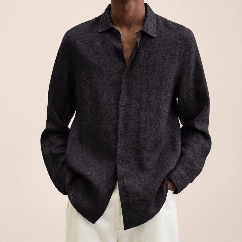 Men's long-sleeved linen shirt – Finn Autumn Edition
