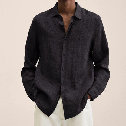Men's long-sleeved linen shirt – Finn Autumn Edition