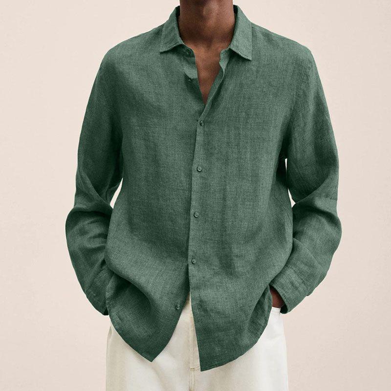 Men's long-sleeved linen shirt – Finn Autumn Edition