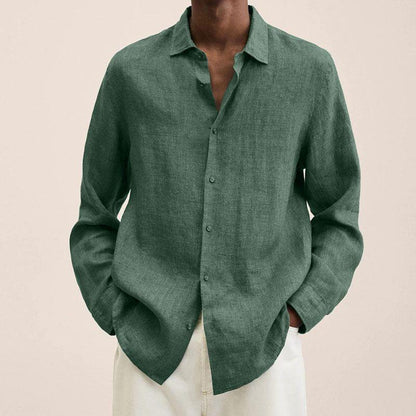 Men's long-sleeved linen shirt – Finn Autumn Edition