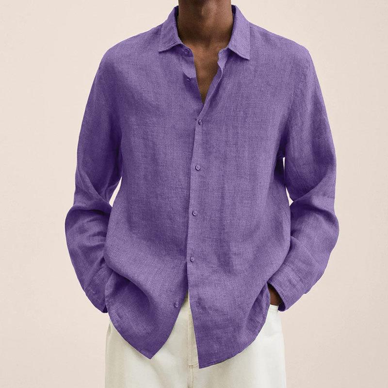 Men's long-sleeved linen shirt – Finn Autumn Edition