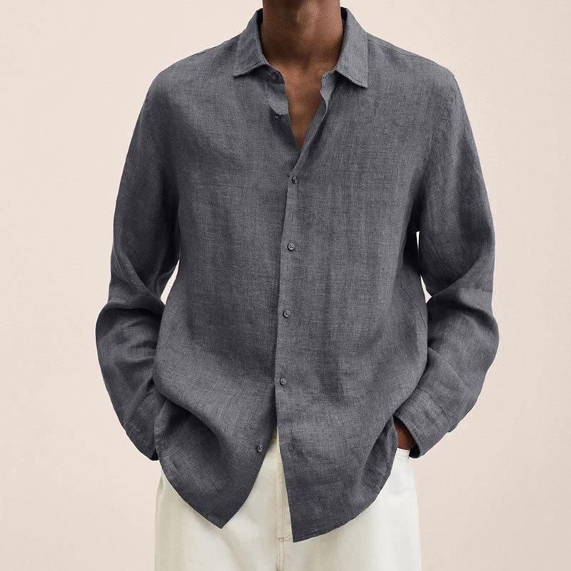 Men's long-sleeved linen shirt – Finn Autumn Edition
