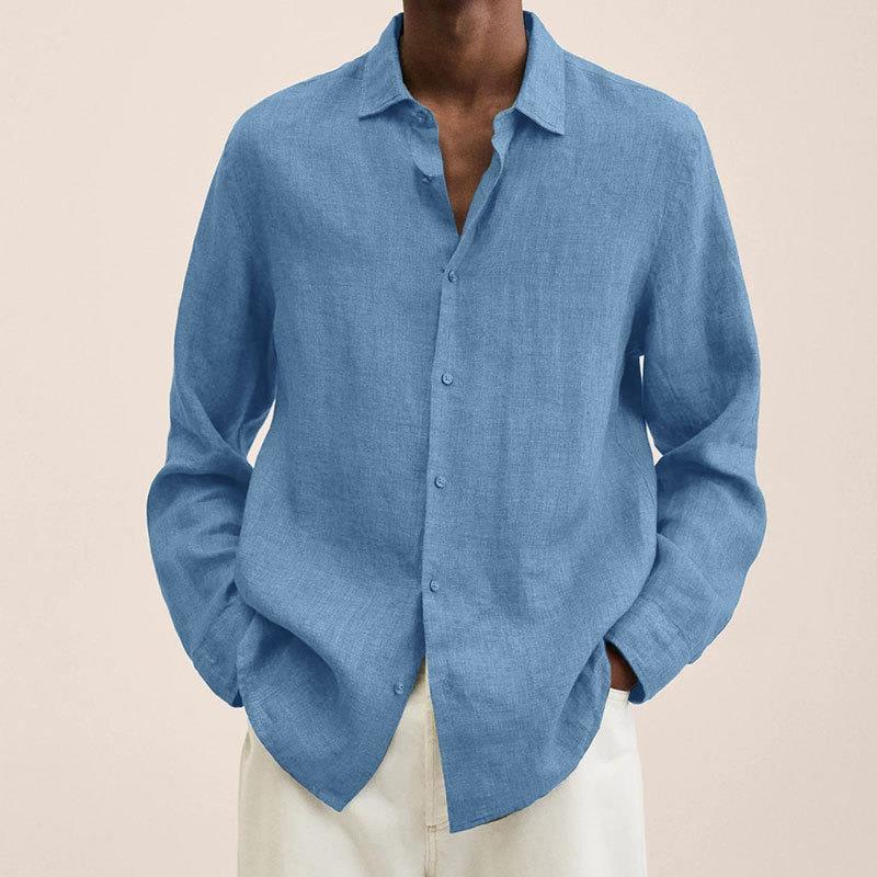 Men's long-sleeved linen shirt – Finn Autumn Edition