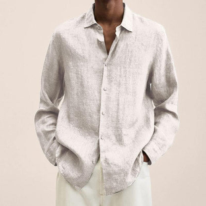 Men's long-sleeved linen shirt – Finn Autumn Edition