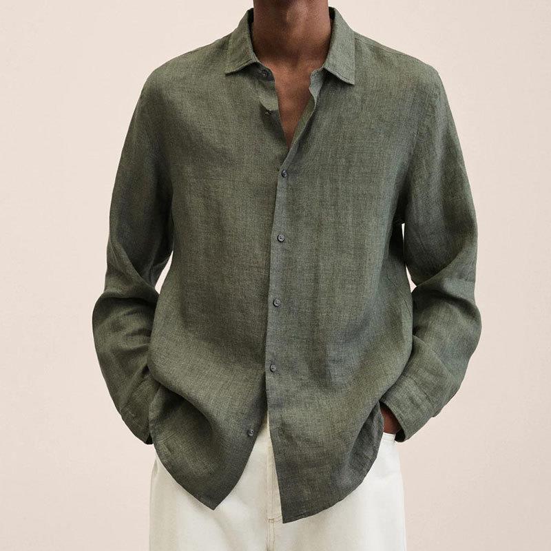 Men's long-sleeved linen shirt – Finn Autumn Edition