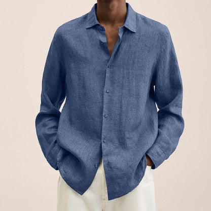 Men's long-sleeved linen shirt – Finn Autumn Edition
