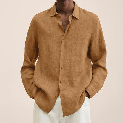Men's long-sleeved linen shirt – Finn Autumn Edition