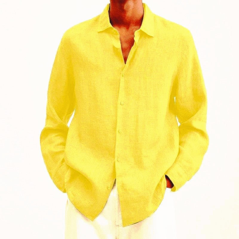 Men's long-sleeved linen shirt – Finn Autumn Edition