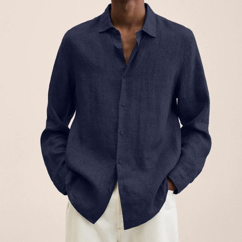 Men's long-sleeved linen shirt – Finn Autumn Edition