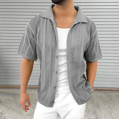 Strick shirt with classic collar – Enzo