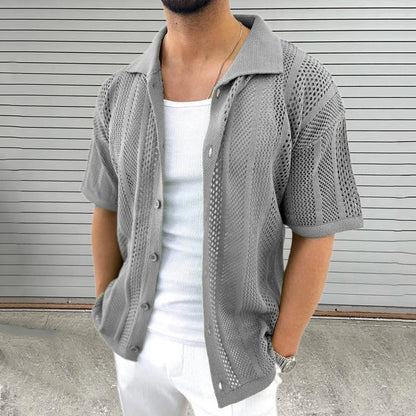 Strick shirt with classic collar – Enzo