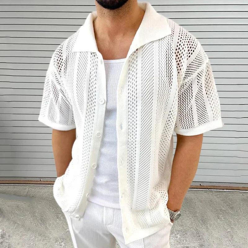 Strick shirt with classic collar – Enzo