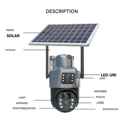 Wireless 4K Security Camera with Solar Panel – DualGuard 4K