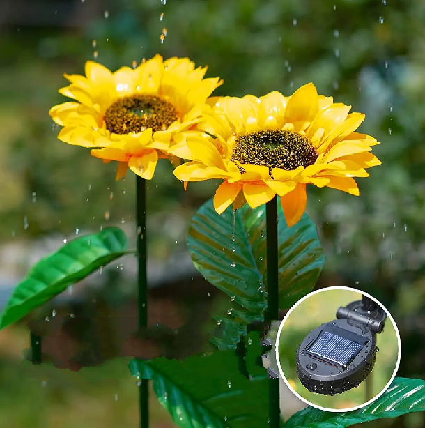 SolarBloom Waterproof Solar - Powered Sunflower Lamp