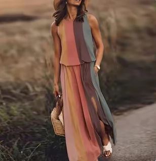 Summery maxi dress with a unique cut – Amara