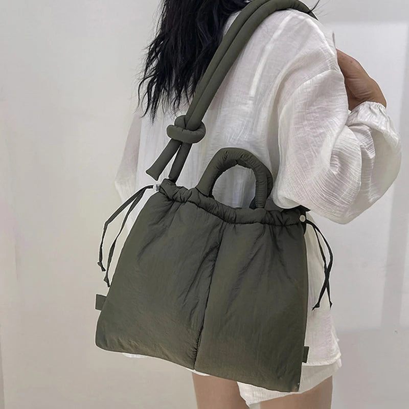 Unique Puffer Handbag with Trendy Volume - Riva