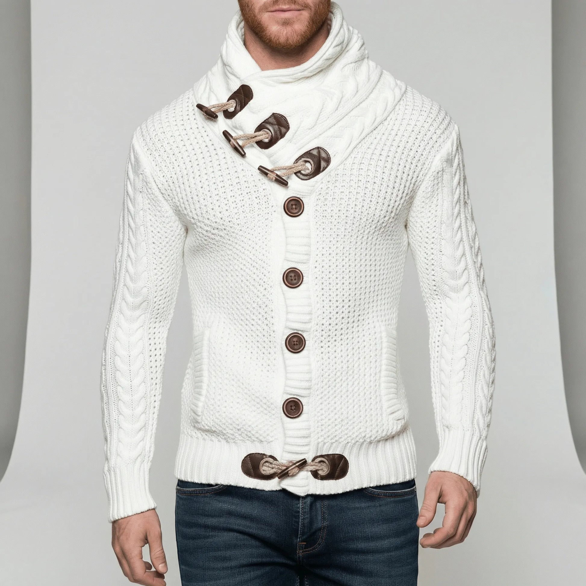 Casual Chunky Knit Cardigan - Ferdinand