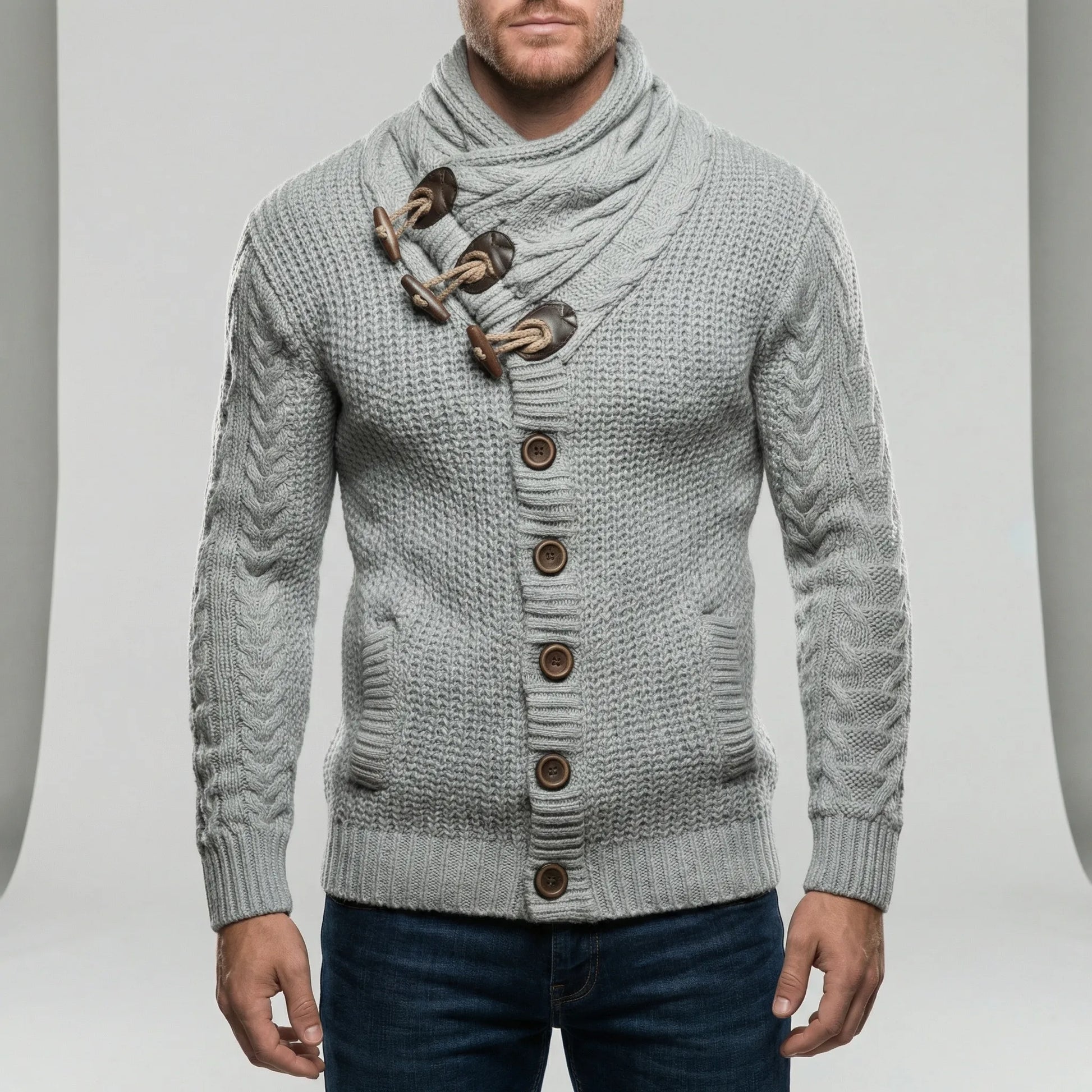 Casual Chunky Knit Cardigan - Ferdinand