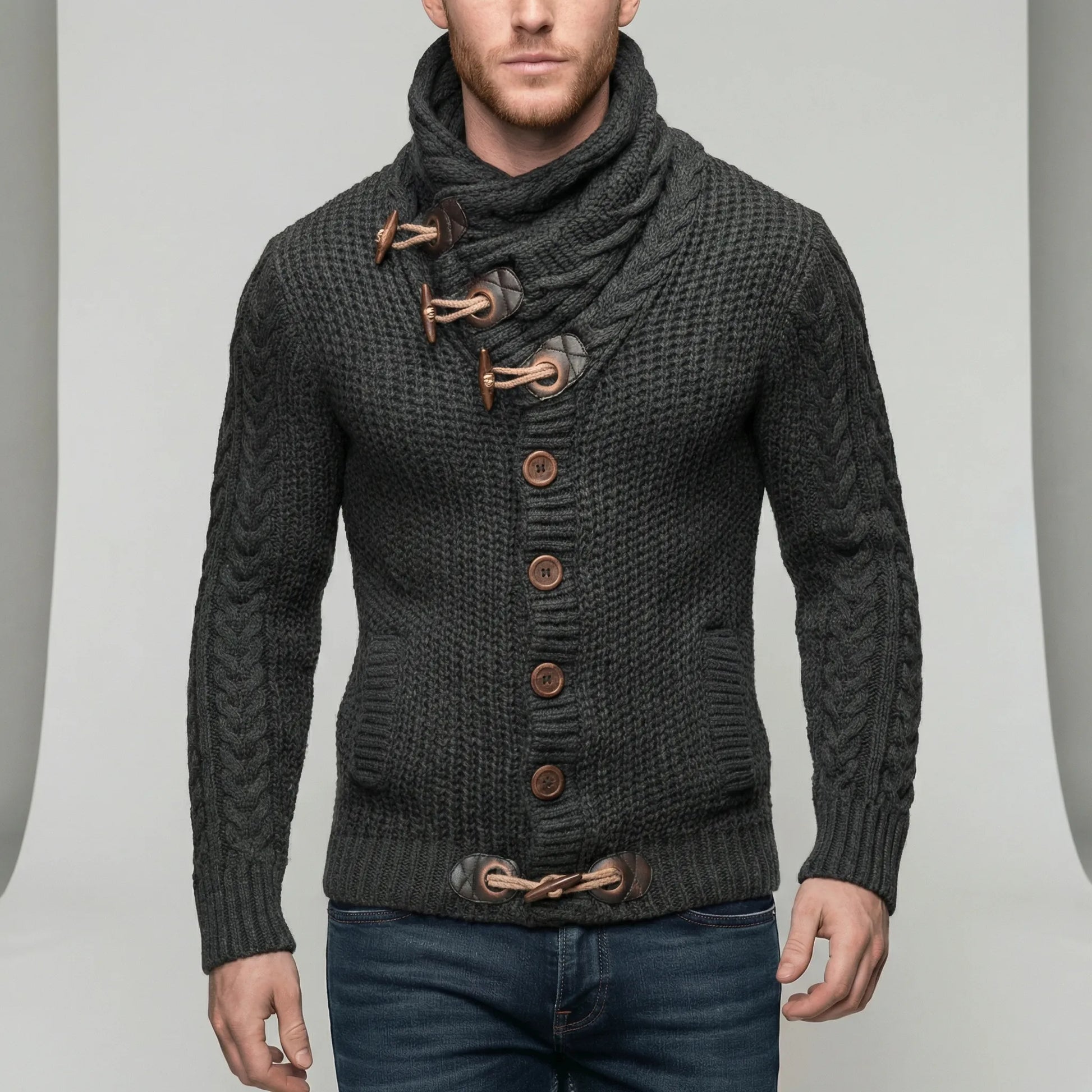 Casual Chunky Knit Cardigan - Ferdinand