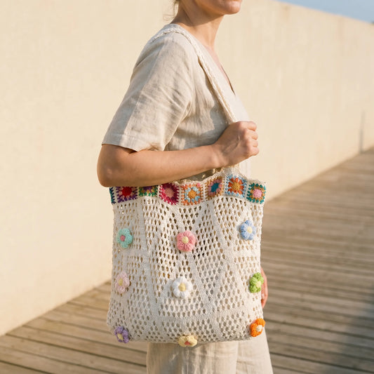 Casual Floral Tote Bag - Florinta