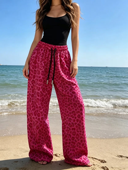 Casual Knit Leopard Print Trousers - Jenny