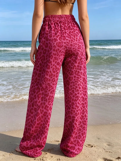 Casual Knit Leopard Print Trousers - Jenny