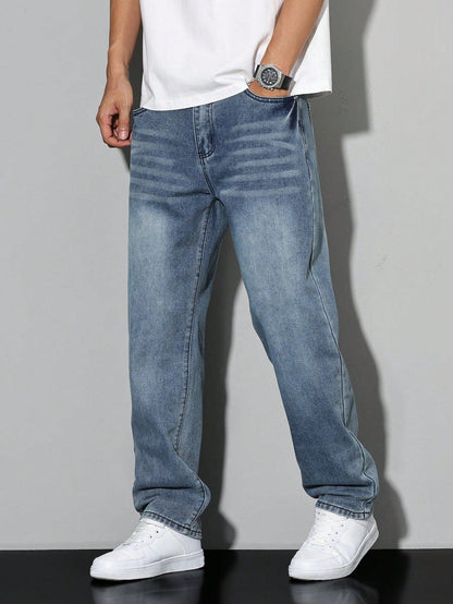 Casual Men's Jeans With Natural Waist - Clifford