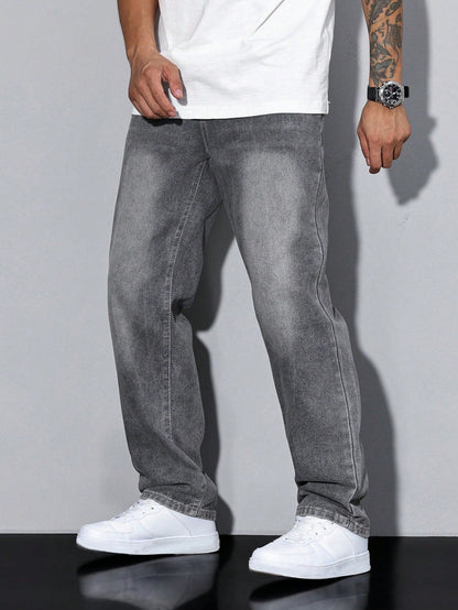 Casual Men's Jeans With Natural Waist - Clifford