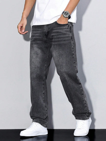 Casual Men's Jeans With Natural Waist - Clifford