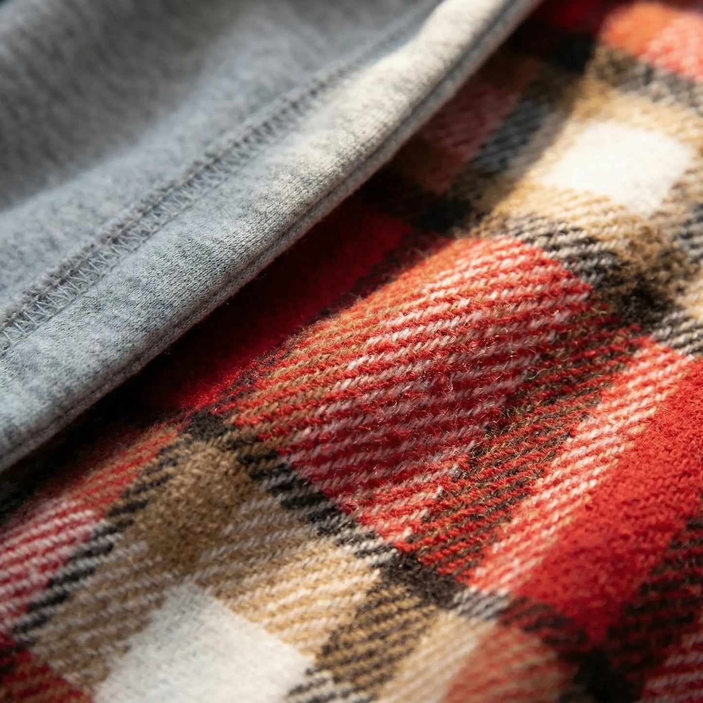 Casual Plaid Jacket With Hood - Felicia