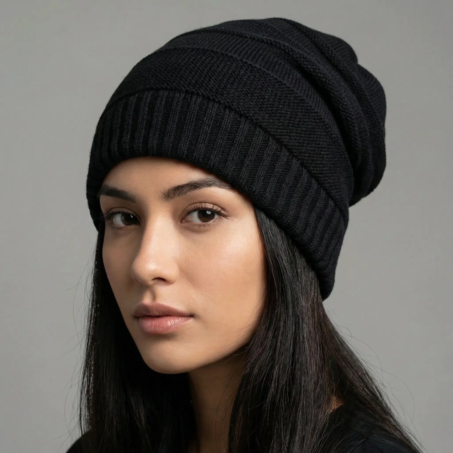 Casual Slouchy Knitted Beanie - Charlie
