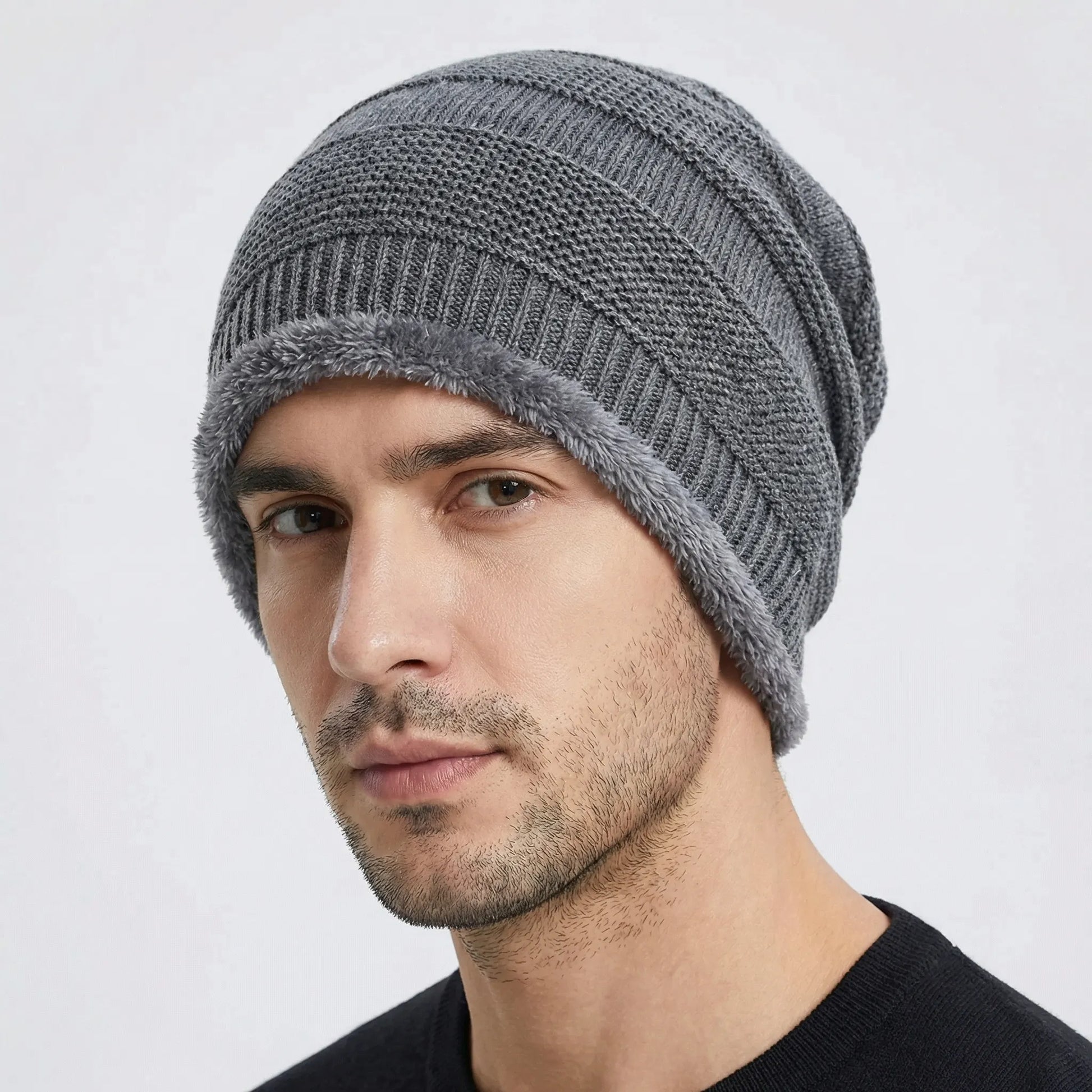 Casual Slouchy Knitted Beanie - Charlie
