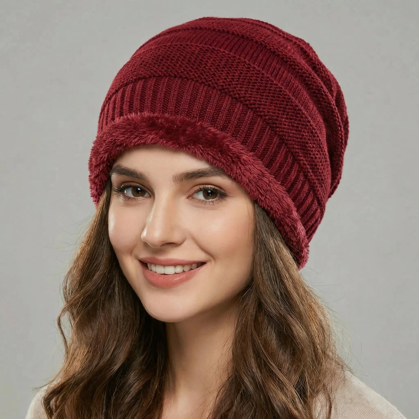 Casual Slouchy Knitted Beanie - Charlie