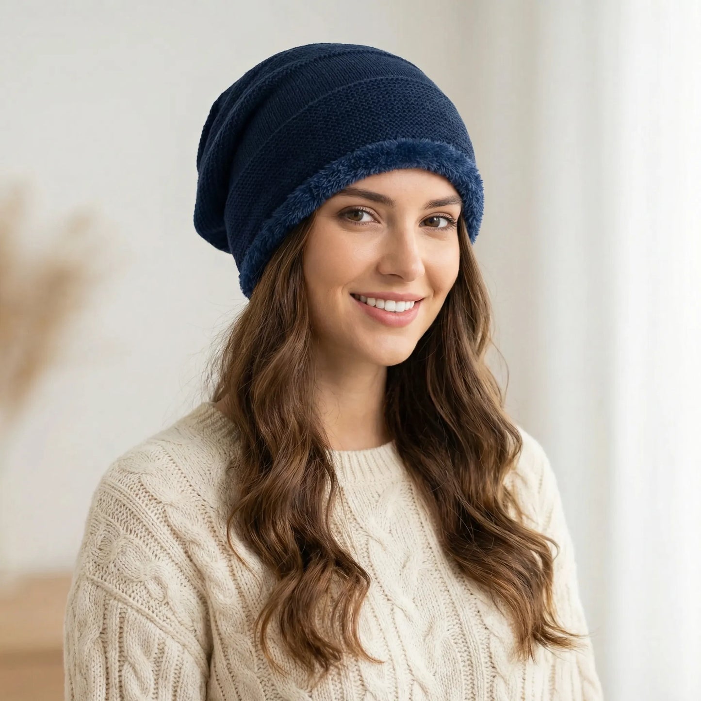 Casual Slouchy Knitted Beanie - Charlie