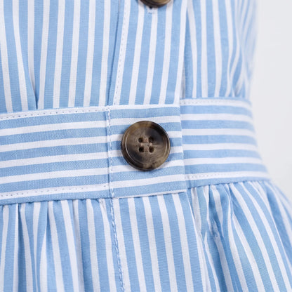 Casual Striped Flutter Sleeve Summer Dress - Aerilys
