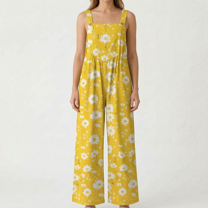 Casual Wide-Leg Floral Jumpsuit - Jessica