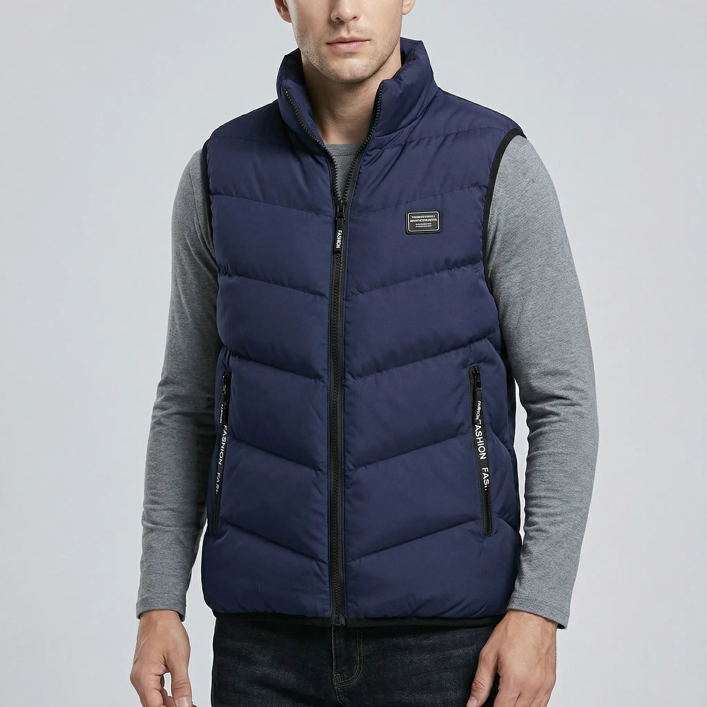 Casual Zip-Front Gilet Jacket - Leandro