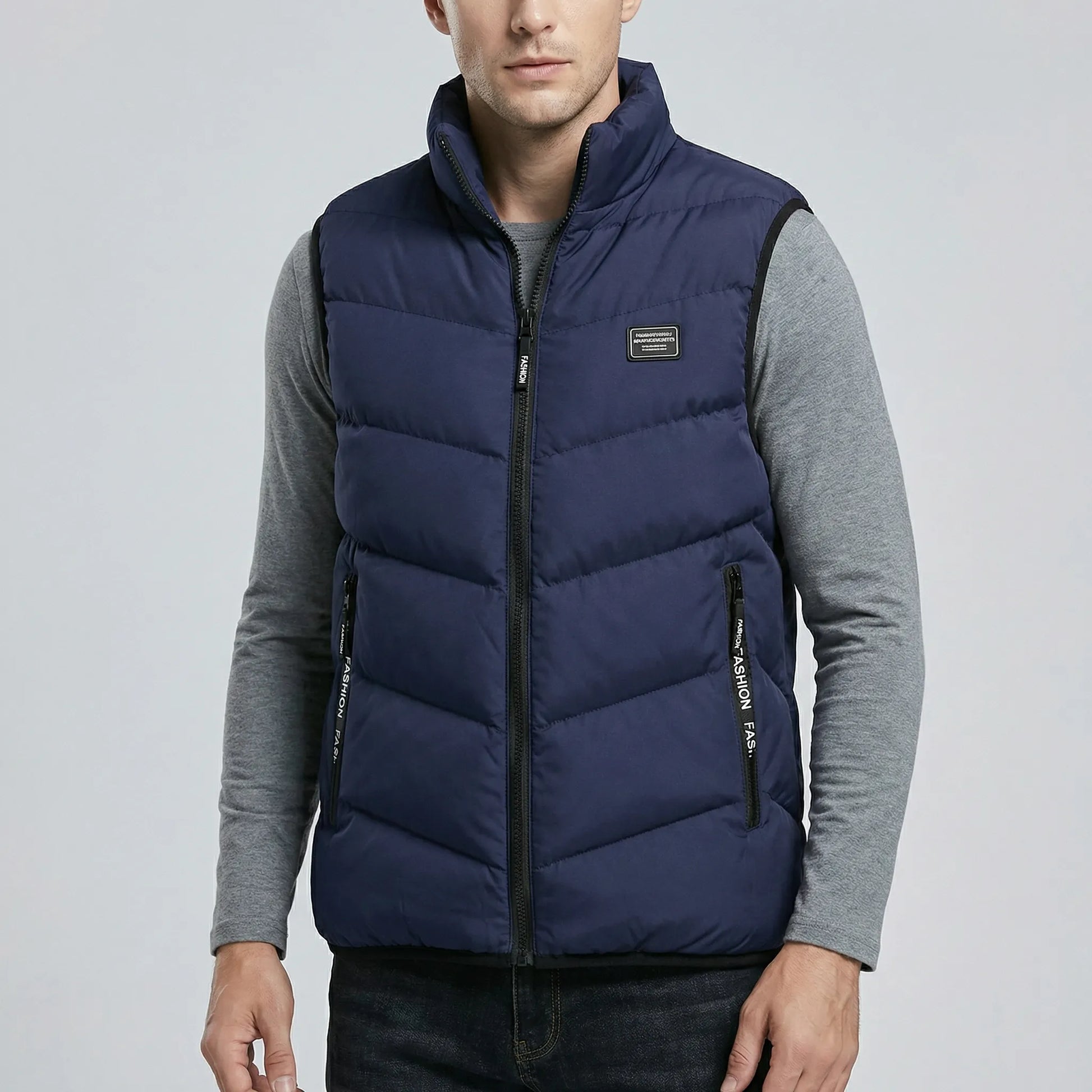 Casual Zip-Front Gilet Jacket - Leandro