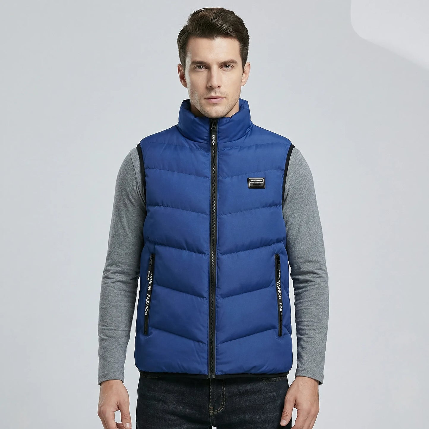 Casual Zip-Front Gilet Jacket - Leandro