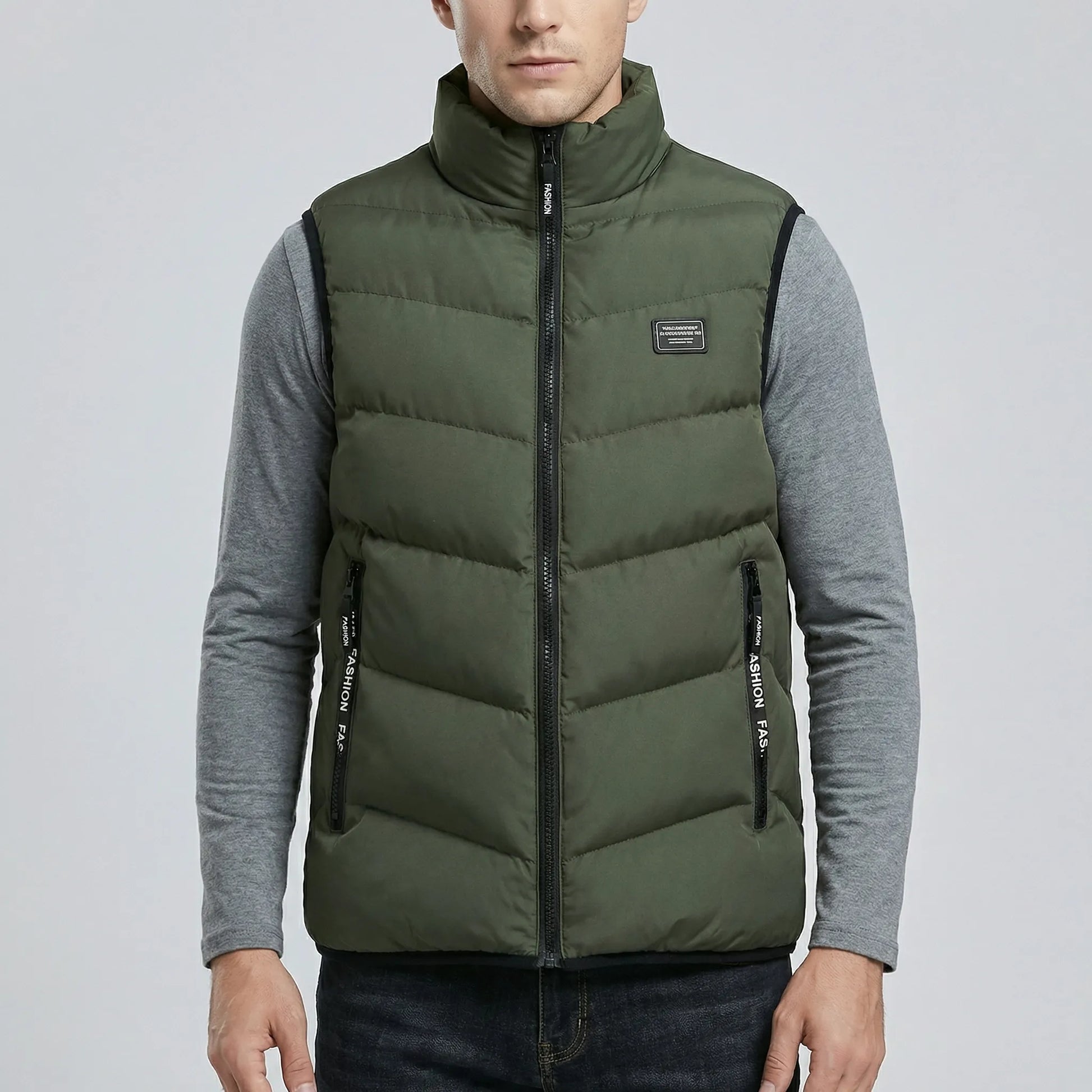 Casual Zip-Front Gilet Jacket - Leandro