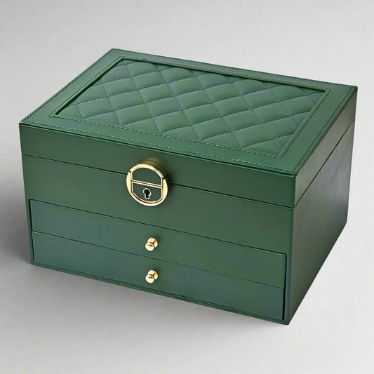 Jewellery box with multiple layers and velvet interior – Maeva
