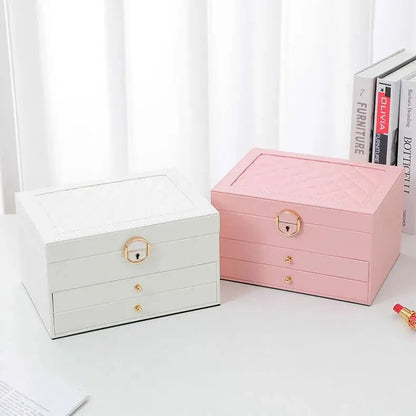 Jewellery box with multiple layers and velvet interior – Maeva
